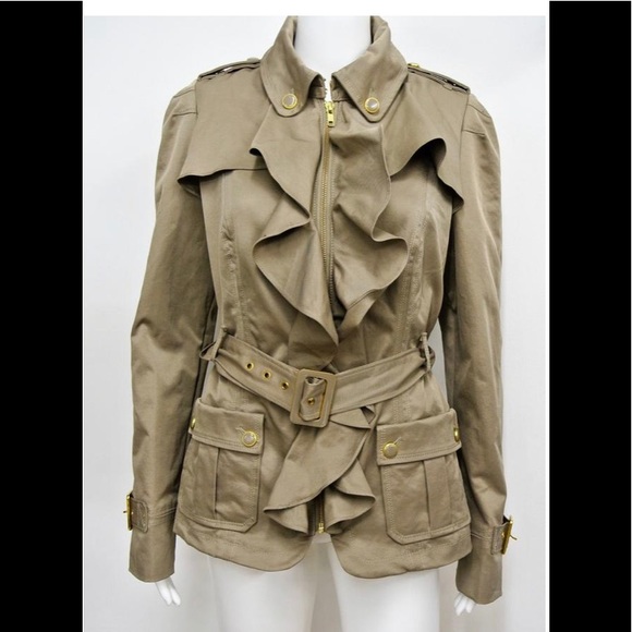 NWT Elevenses Khaki Femme Zipper Jacket Coat 10 - Picture 2 of 4